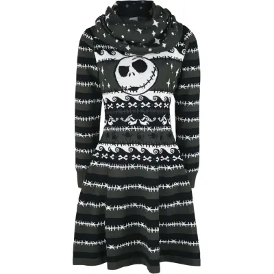 The Nightmare Before Christmas - Disney Halvlång klänning - Jack Skellington - S XXL - för Dam - flerfärgad