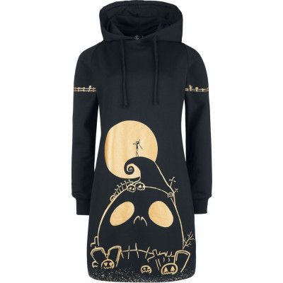 The Nightmare Before Christmas - Disney Halvlång klänning - Jack Skellington - Skull - S XXL - för Dam - svart