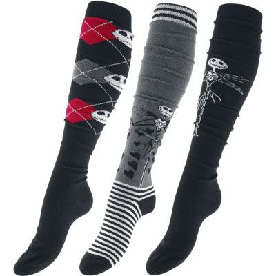 The Nightmare Before Christmas - Disney Knästrumpor - Jack Skellington - EU 35-38 EU 39-42 - för Dam - flerfärgad