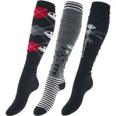 The Nightmare Before Christmas - Disney Knästrumpor - Jack Skellington - EU 35-38 EU 39-42 - för Dam - flerfärgad