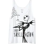 The Nightmare Before Christmas - Disney Linnen - Jack Skellington - S XXL - för Dam - vit