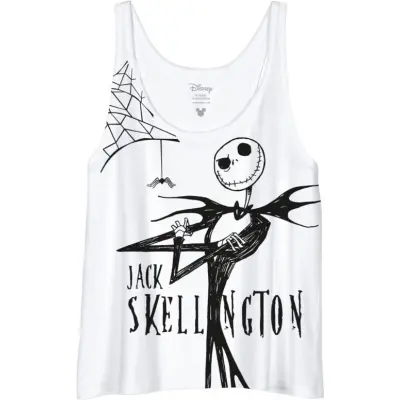 The Nightmare Before Christmas - Disney Linnen - Jack Skellington - S XXL - för Dam - vit