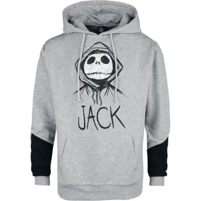 The Nightmare Before Christmas - Disney Luvtröja - Jack - S XXL - för Herr - gråmelerad