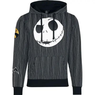 The Nightmare Before Christmas - Disney Luvtröja - Pinstripe Jack - S XXL - för Herr - svart