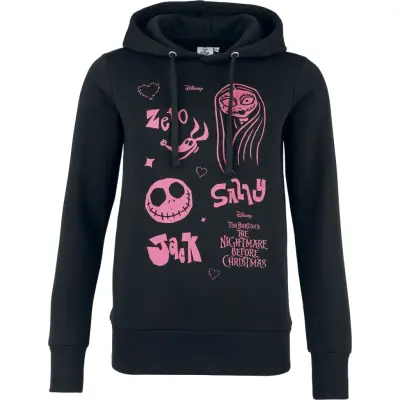 The Nightmare Before Christmas - Disney Luvtröja - Zero, Sally, Jack - S 3XL - för Dam - svart