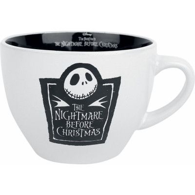 The Nightmare Before Christmas - Disney Mugg - Cappuccinomugg - för None - svart/vit