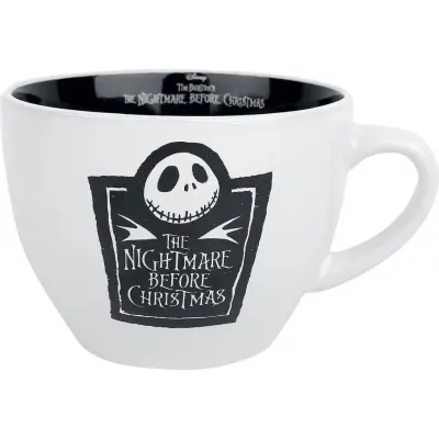The Nightmare Before Christmas - Disney Mugg - Cappuccinomugg - för None - svart/vit