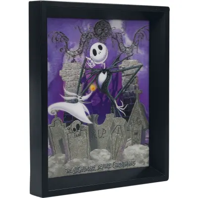 The Nightmare Before Christmas - Disney Poster - Graveyard 3D-bild - för None - flerfärgad