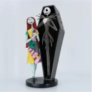 The Nightmare Before Christmas - Disney Samlingsfigurer - Sally & Jack Coffin - för flerfärgad