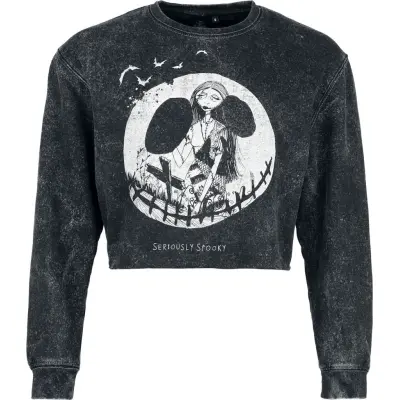 The Nightmare Before Christmas - Disney Sweatshirt - Seriously Spooky Girl- Sweat-Shirt - S XXL - för Dam - grå