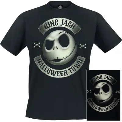 The Nightmare Before Christmas - Disney T-shirt - Jack - Glow - S 3XL - för Herr - svart