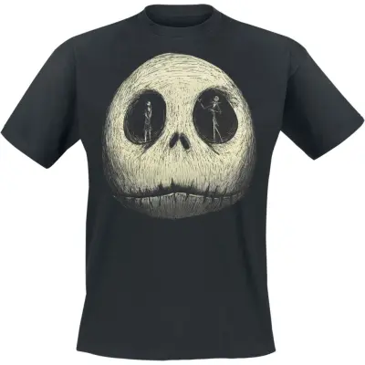 The Nightmare Before Christmas - Disney T-shirt - Jack - Sally - Skull - S 3XL - för Herr - svart