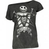 The Nightmare Before Christmas - Disney T-shirt - Jack Skellington - Misfit Love - S XL - för Dam - mörkgrå