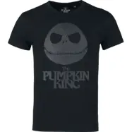 The Nightmare Before Christmas - Disney T-shirt - Pumpakungens ansikte 3D - S XXL - för Herr - svart