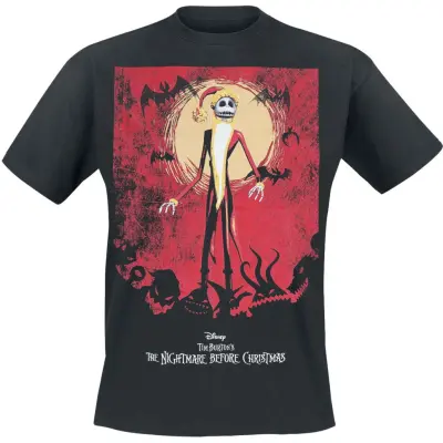 The Nightmare Before Christmas - Disney T-shirt - Scary Christmas Jack - S XXL - för Herr - svart