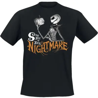 The Nightmare Before Christmas - Disney T-shirt - See You In Your Nightmare - S 3XL - för Herr - svart