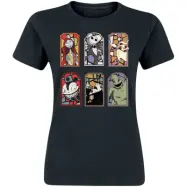 The Nightmare Before Christmas - Disney T-shirt - Stained Glass Characters - S XXL - för Dam - svart
