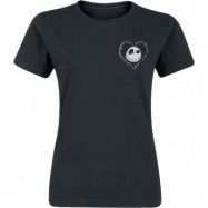 The Nightmare Before Christmas - Disney T-shirt - Stitched Heart - S - för Dam - svart