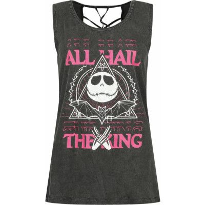 The Nightmare Before Christmas - Disney Topp - All Hail The Pumpkin King - M L - för Dam - mörkgrå