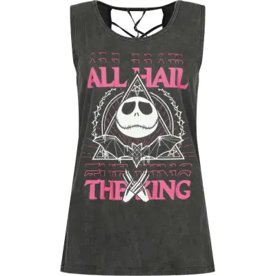 The Nightmare Before Christmas - Disney Topp - All Hail The Pumpkin King - M L - för Dam - mörkgrå