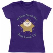 Wish - Disney T-shirt - If You Need Me Just Look Up - 104 116 - för barn - syrénlila