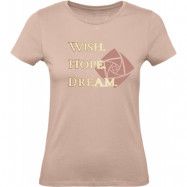 Wish - Disney T-shirt - Wish. Hope. Dream. - S XXL - för Dam - mörkrosa