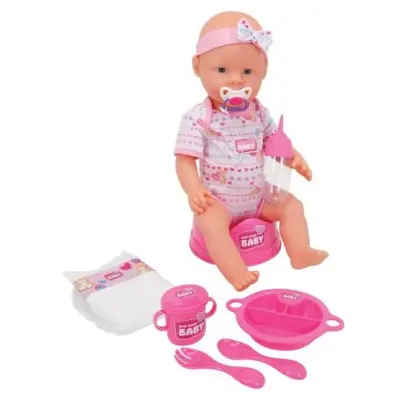 Övrigt lek New Born Baby, Äta-väta-docka Flicka