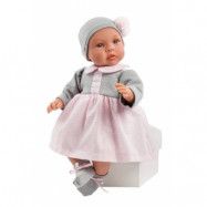 Asi - Babydocka - Leonora med rosa klänning 46 cm