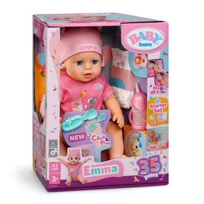Baby Born Emma Click and Play Docka 43cm - BABY Born -  Leksaksaffären