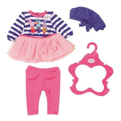 BABY born Fashion Outfit med Blå Rosett