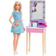 Barbie Big City Big Dreams Docka och sminkbord GYG39