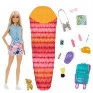 Barbie Camping Docka Blond med tillbehör