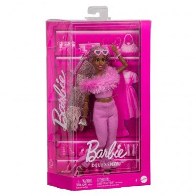 Barbie Deluxe Style Flätat hår med rosa kläder - Barbie -  Leksaksaffären