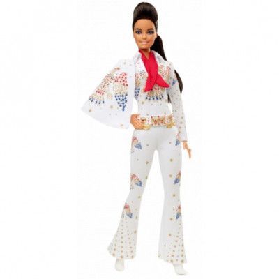 Barbie - Docka Elvis Presley 38 Cm Vit/Guld 5 Delar