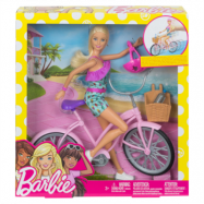 Barbie docka med cykel och tillbehör