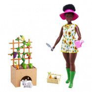 Barbie Docka med trädgårdset och kanin