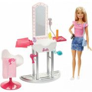 Barbie Docka och Skönhetssalong Playset FJB36