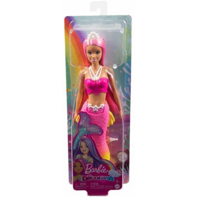 Barbie Dreamtopia Sjöjungfru Rosa hår Vit tiara HGR11