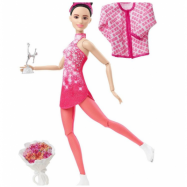 Barbie du kan bli vad som helst skidsports docka skridskoåkning