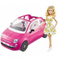 Barbie Fiat 500 med docka GXR57