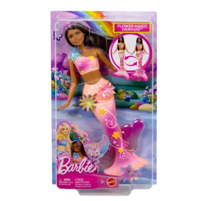 Barbie Flower Magic Sjöjungfru Docka Mörk - Barbie -  Leksaksaffären