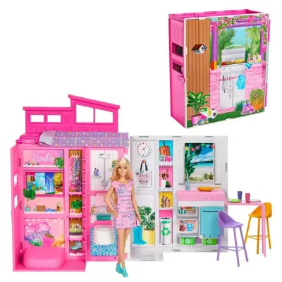 Barbie Getaway House Lekset med docka - Barbie -  Leksaksaffären