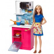 Barbie lekset med kök och docka