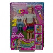 Barbie Leopard Rainbow Hair Docka GRN81
