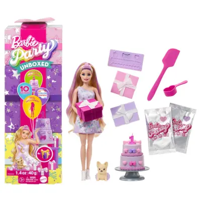 Barbie Party Unboxed Docka Blont hår - Barbie -  Leksaksaffären