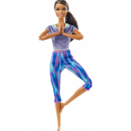 Barbie Yoga Docka Blå