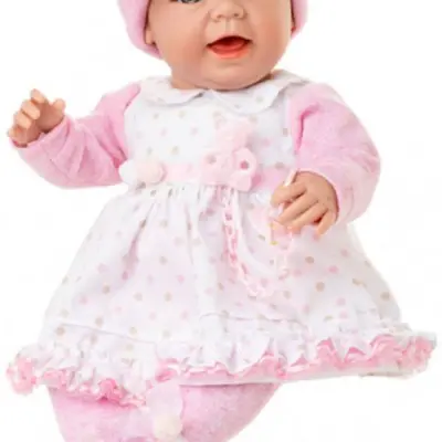 Berjuan - Docka Baby Sweet Girls 50 Cm Vinyl/Textile Vit/Rosa