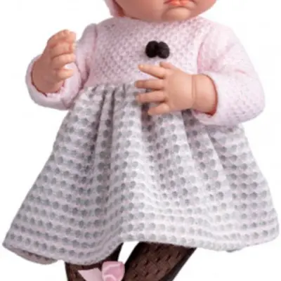 Berjuan - Docka Newborn Special 45 Cm Rosa/Grå