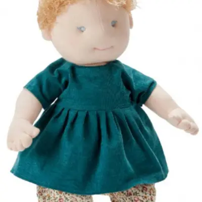 byAstrup Byastrup - Docka Vigga Junior 42 Cm Polycotton Vit/Blå