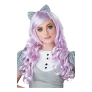 Docka Cosplay Lila Peruk - One size